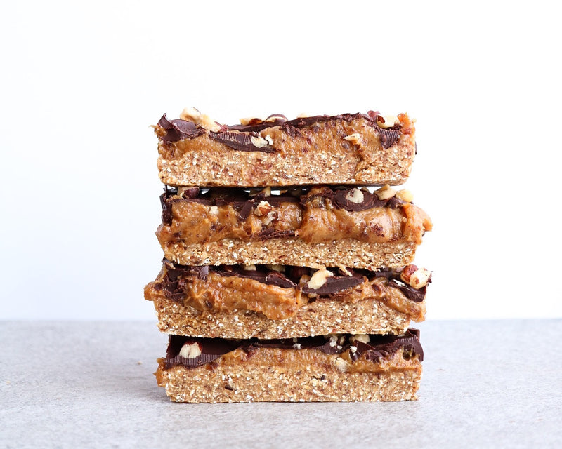 Chocolate Hazelnut Caramel Bars