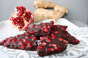 Chocolate Pomegranate Ginger Bark