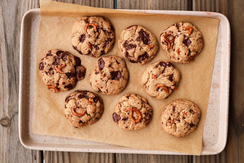 Salted Pretzel Chocolate Chip Cookies