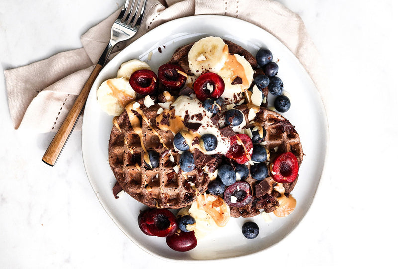 Double Chocolate Buckwheat Waffles