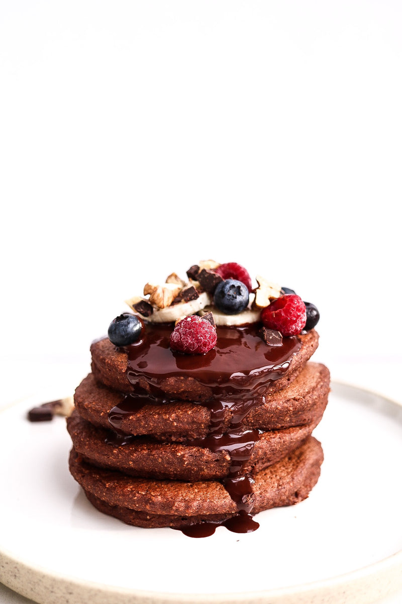 Double Chocolate Oat Pancakes