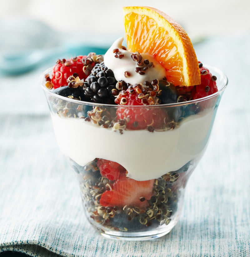 Black Quinoa with Mixed Berries, Black Currants & Yogurt