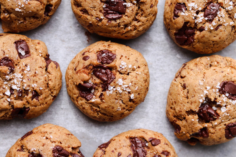 Vegan Salted Chocolate Chip Cookies