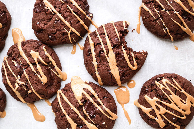 Salted Peanut Butter Chocolate Chunk Cookies