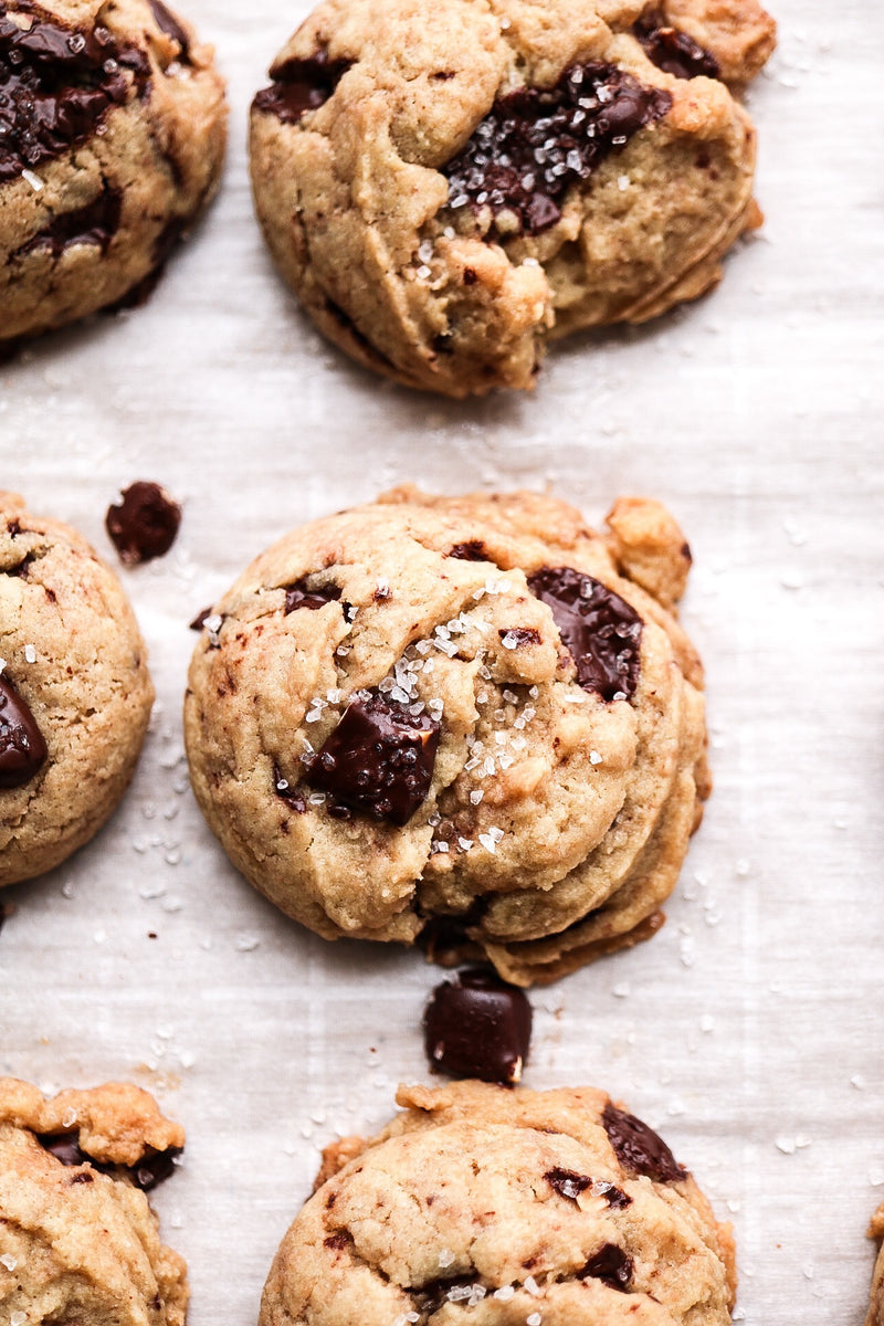 Salted Tahini Chocolate Chip Cookies