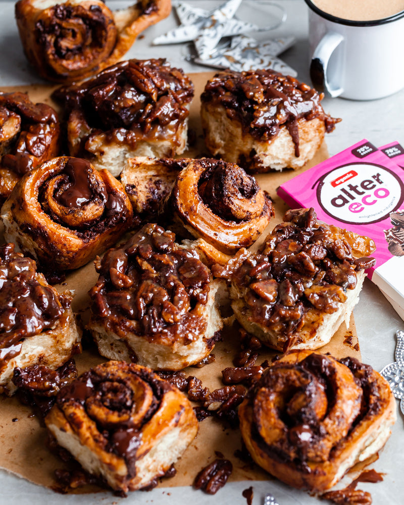 Vegan Salted Chocolate Sticky Buns