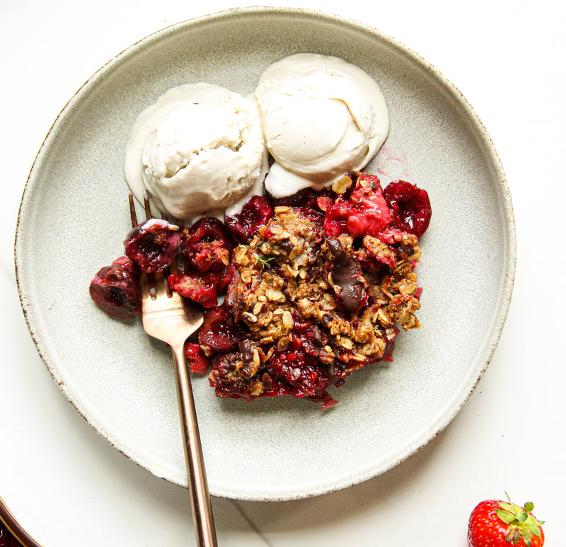 Brown Butter & red berry Crisp