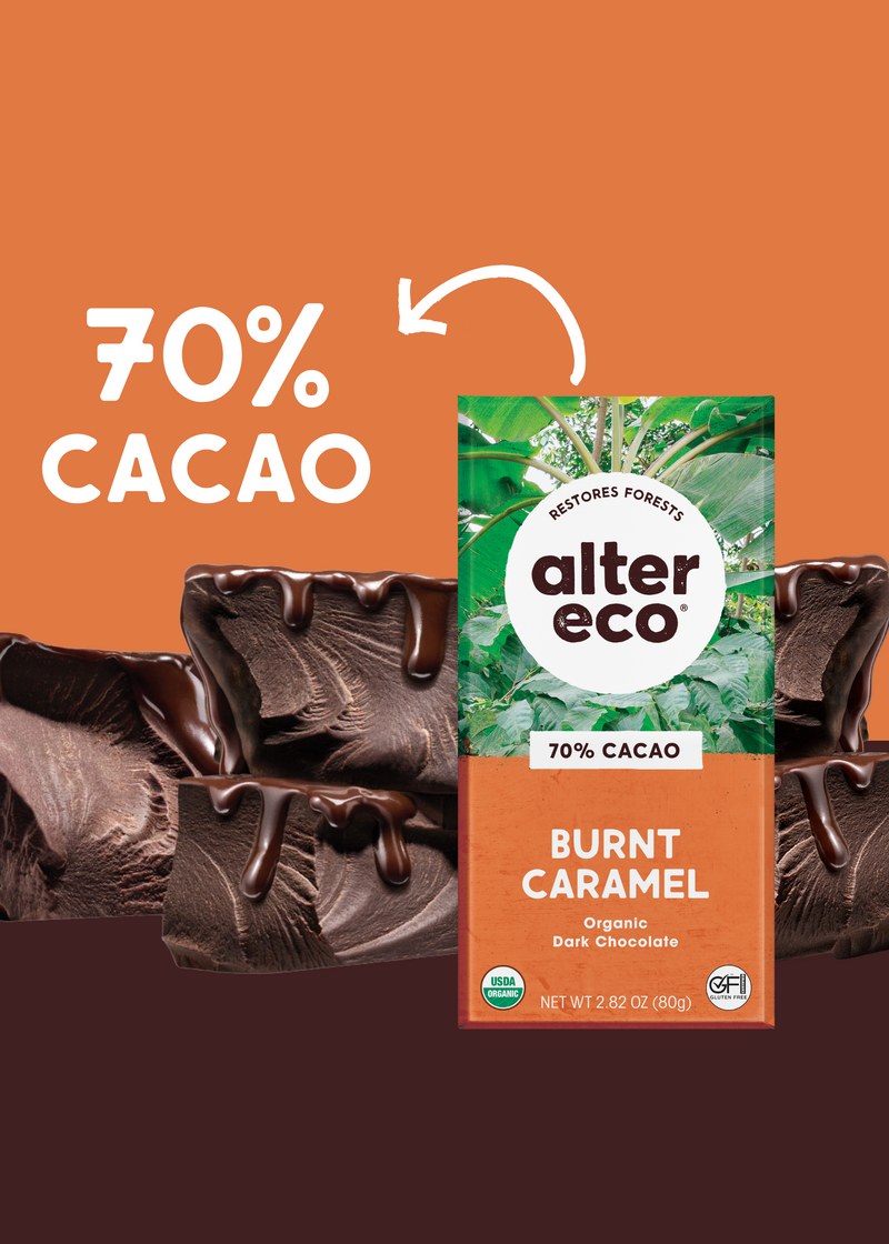 burnt caramel 70% cacao